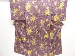 流水に菊梅模様小紋着物